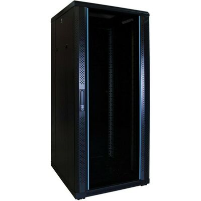 Dsit 27 HE 19” Serverschrank, mit Glastür (BxTxH) 600 x 600 x 1400mm (27 HE, 19 Zoll Rack), Serverschrank, Schwarz Dsit 27 HE 19” Serverschrank, mit Glastür (BxTxH) 600 x 600 x 1400mm (27 HE, 19 Zoll Rack), Serverschrank, Schwarz