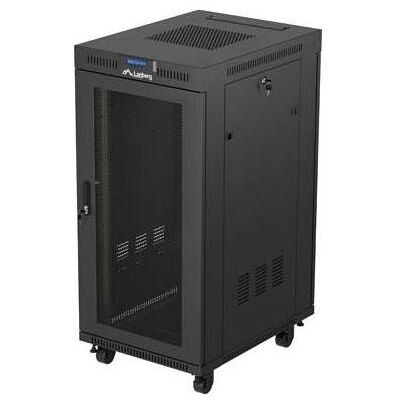 Lanberg 19" 24U 600x800 freist. LCD perfor.Tür V2 (FlatP.)sw (Speditionsversand) (24 HE, 19 Zoll Rack), Serverschrank, Schwarz Lanberg 19" 24U 600x800 freist. LCD perfor.Tür V2 (FlatP.)sw (Speditionsversand) (24 HE, 19 Zoll Rack), Serverschrank, Schwarz