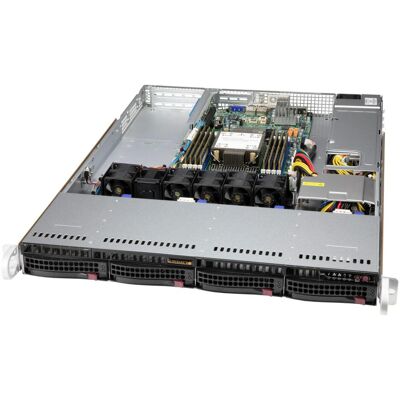 Supermicro Server Geh Super Micro 1U/1x600W/4x3.5" 815TQC4-605WB2, Server Barebone Supermicro Server Geh Super Micro 1U/1x600W/4x3.5" 815TQC4-605WB2, Server Barebone