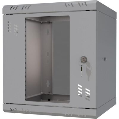 Stalflex Rack Cabinet 10" 6U, 300mm, Glass Door, Grey S-RC10-6U-300GG (6 HE, 10 Zoll Rack), Serverschrank, Grau Stalflex Rack Cabinet 10" 6U, 300mm, Glass Door, Grey S-RC10-6U-300GG (6 HE, 10 Zoll Rack), Serverschrank, Grau