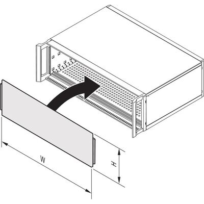 Schroff Gesamtfrontplatte, gesteckt, ungeschirmt - FRONTPLATTE 4HE 63TE EL/CHR, Serverschrank Zubehör, Schwarz, Silber Schroff Gesamtfrontplatte, gesteckt, ungeschirmt - FRONTPLATTE 4HE 63TE EL/CHR, Serverschrank Zubehör, Schwarz, Silber