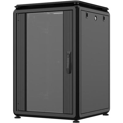 Rockstable Rockstable16HE 19 Zoll 600x600x872mm (BxTxH) Serverschrank Netzwerkschrank Glastür - Premium Line (16 HE, 19 Zoll Rack), Serverschrank, Schwarz Rockstable Rockstable16HE 19 Zoll 600x600x872mm (BxTxH) Serverschrank Netzwerkschrank Glastür - Premium Line (16 HE, 19 Zoll Rack), Serverschrank, Schwarz