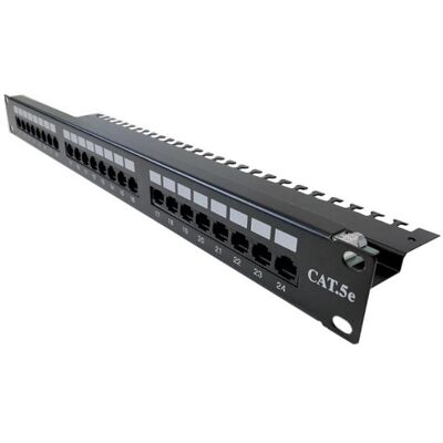 XtendLan / Patch panel / 24 portů / Cat5e / UTP / 19" / vyvazovací úchytky, Server Zubehör XtendLan / Patch panel / 24 portů / Cat5e / UTP / 19" / vyvazovací úchytky, Server Zubehör