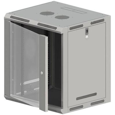 Q-Lantec Hängeschrank 19" 12U (SW-12U-600-500-N-DMJ-OP-RP-BS) (19 Zoll Rack), Serverschrank, Grau Q-Lantec Hängeschrank 19" 12U (SW-12U-600-500-N-DMJ-OP-RP-BS) (19 Zoll Rack), Serverschrank, Grau