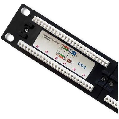 Qoltec 54474 Patchpanel RACK 24 Anschlüsse Cat 6 UTP Schwarz, Server Zubehör, Schwarz Qoltec 54474 Patchpanel RACK 24 Anschlüsse Cat 6 UTP Schwarz, Server Zubehör, Schwarz