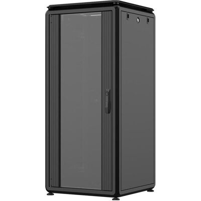 Rockstable 26HE 19 Zoll 600x600x1316mm (BxTxH) Serverschrank Netzwerkschrank Glastür (26 HE, 19 Zoll Rack), Serverschrank, Schwarz Rockstable 26HE 19 Zoll 600x600x1316mm (BxTxH) Serverschrank Netzwerkschrank Glastür (26 HE, 19 Zoll Rack), Serverschrank, Schwarz