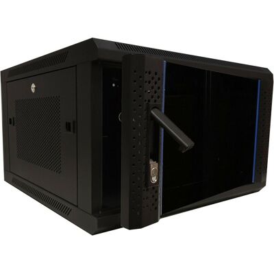 Dsit 6 HE Serverschrank, 19” Wandgehäuse mit Glastür und Perforierte Seitenwände (BxTxH) 600 x 600 x 368 (6 HE, 19 Zoll Rack), Serverschrank, Schwarz Dsit 6 HE Serverschrank, 19” Wandgehäuse mit Glastür und Perforierte Seitenwände (BxTxH) 600 x 600 x 368 (6 HE, 19 Zoll Rack), Serverschrank, Schwarz
