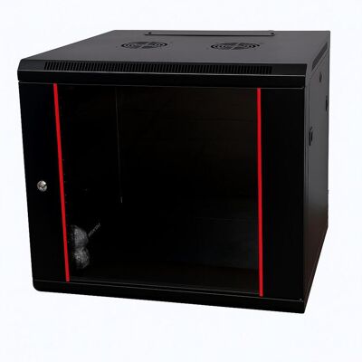 Danicom Baseline 12U Wandschrank mit Glastür 600x600x635mm (BxTxH) (12 HE, 19 Zoll Rack), Serverschrank, Schwarz Danicom Baseline 12U Wandschrank mit Glastür 600x600x635mm (BxTxH) (12 HE, 19 Zoll Rack), Serverschrank, Schwarz
