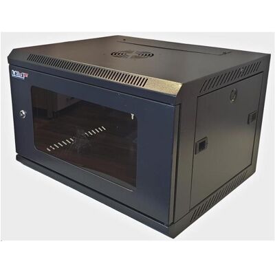 LEXI-Net 19" nástěnný rozvaděč 9U 600x450, nosnost 60 kg, skleněné dveře, rozložený, černý (9 HE, 19 Zoll Rack), Serverschrank, Schwarz LEXI-Net 19" nástěnný rozvaděč 9U 600x450, nosnost 60 kg, skleněné dveře, rozložený, černý (9 HE, 19 Zoll Rack), Serverschrank, Schwarz