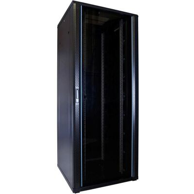 Dsit 47 HE 19” Serverschrank, mit Glastür (BxTxH) 800 x 800 x 2260mm (47 HE, 19 Zoll Rack), Serverschrank, Schwarz Dsit 47 HE 19” Serverschrank, mit Glastür (BxTxH) 800 x 800 x 2260mm (47 HE, 19 Zoll Rack), Serverschrank, Schwarz