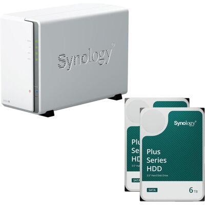 Synology DiskStation DS223J 2 Einschübe NAS-Server Leergehäuse + 2x Plus 3.5"" SATA HDD... (2 x 6 TB), NAS, Schwarz Synology DiskStation DS223J 2 Einschübe NAS-Server Leergehäuse + 2x Plus 3.5"" SATA HDD... (2 x 6 TB), NAS, Schwarz