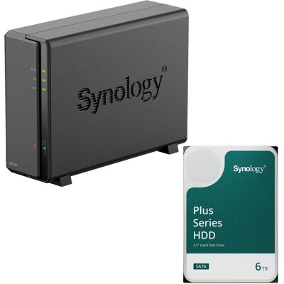 Synology DiskStation DS124 1 Einschub NAS-Server Leergehäuse + 1x Plus 3.5"" SATA HDD F... (1 x 6 TB), NAS Synology DiskStation DS124 1 Einschub NAS-Server Leergehäuse + 1x Plus 3.5"" SATA HDD F... (1 x 6 TB), NAS