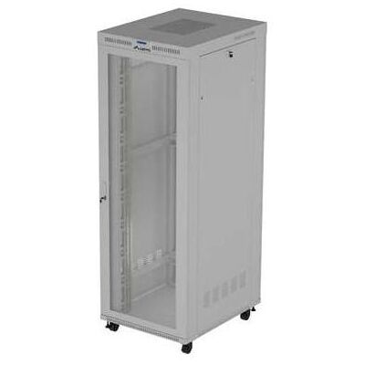 Lanberg Stehender 19" Rack-Schrank 47U 800x1200 grau mit perforierten Türen und LCD (Flat Pack) V2 (47 HE, 19 Zoll Rack), Serverschrank, Grau Lanberg Stehender 19" Rack-Schrank 47U 800x1200 grau mit perforierten Türen und LCD (Flat Pack) V2 (47 HE, 19 Zoll Rack), Serverschrank, Grau