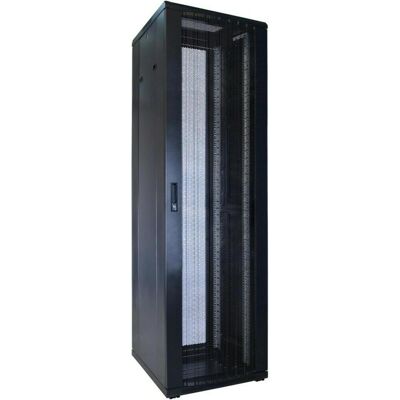 Dsit 42 HE 19” Serverschrank, mit perforierter Fronttür (BxTxH) 600 x 600 x 2000mm (42 HE, 19 Zoll Rack), Serverschrank, Schwarz Dsit 42 HE 19” Serverschrank, mit perforierter Fronttür (BxTxH) 600 x 600 x 2000mm (42 HE, 19 Zoll Rack), Serverschrank, Schwarz