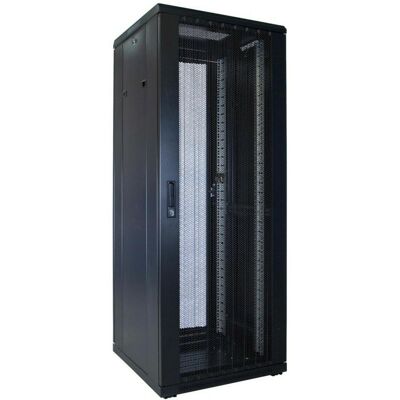 Dsit 32 HE 19” Serverschrank, mit perforierter Fronttür (BxTxH) 600 x 600 x 1600mm (32 HE, 19 Zoll Rack), Serverschrank, Schwarz Dsit 32 HE 19” Serverschrank, mit perforierter Fronttür (BxTxH) 600 x 600 x 1600mm (32 HE, 19 Zoll Rack), Serverschrank, Schwarz