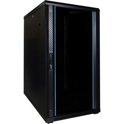 Dsit 22 HE 19” Serverschrank, mit Glastür (BxTxH) 600 x 800 x 1200mm (22 HE, 19 Zoll Rack), Serverschrank, Schwarz Dsit 22 HE 19” Serverschrank, mit Glastür (BxTxH) 600 x 800 x 1200mm (22 HE, 19 Zoll Rack), Serverschrank, Schwarz
