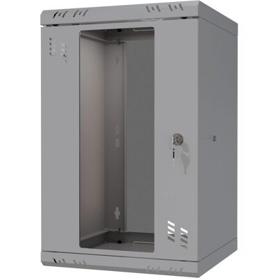 Stalflex Rack Cabinet 10" 9U, 300mm, Glass Door, Gray S-RC10-9U-300GG (9 HE, 10 Zoll Rack), Serverschrank, Grau Stalflex Rack Cabinet 10" 9U, 300mm, Glass Door, Gray S-RC10-9U-300GG (9 HE, 10 Zoll Rack), Serverschrank, Grau