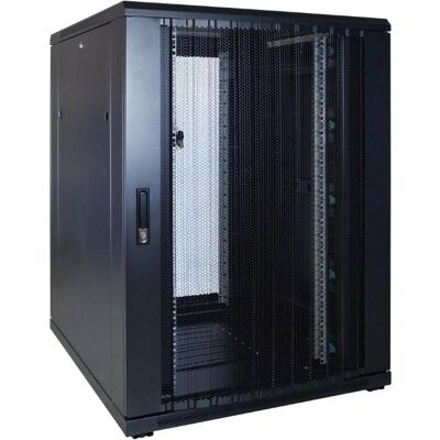 Dsit 22 HE 19” Serverschrank, mit perforierter Fronttür (BxTxH) 800 x 1000 x 1200mm (22 HE, 19 Zoll Rack), Serverschrank, Schwarz Dsit 22 HE 19” Serverschrank, mit perforierter Fronttür (BxTxH) 800 x 1000 x 1200mm (22 HE, 19 Zoll Rack), Serverschrank, Schwarz