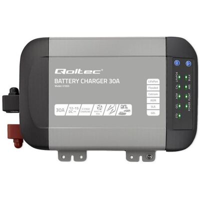 Qoltec 51955 Intelligentes Monolith-Ladegerät für LiFePO4 Batterien - 30A - 12V Qoltec 51955 Intelligentes Monolith-Ladegerät für LiFePO4 Batterien - 30A - 12V