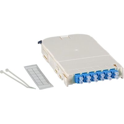 EFB Elektronik FTTH Moduleinschub für FTTH-BGT,,12 Port LC mit OS2 Keramik Kupplungen, Serverschrank Zubehör, Blau, Weiss EFB Elektronik FTTH Moduleinschub für FTTH-BGT,,12 Port LC mit OS2 Keramik Kupplungen, Serverschrank Zubehör, Blau, Weiss