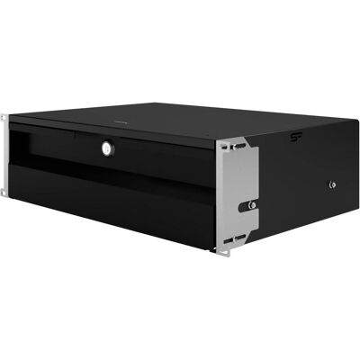 Stalflex Szuflada z zamkiem do szafy RACK 19 3U 320mm czarna na narzędzia, sprzęt i dokumenty, Serverschrank Zubehör, Schwarz Stalflex Szuflada z zamkiem do szafy RACK 19 3U 320mm czarna na narzędzia, sprzęt i dokumenty, Serverschrank Zubehör, Schwarz