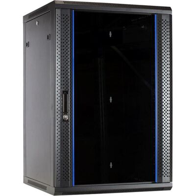 Dsit 18HE - Netzwerkschrank 19 Zoll - Wandschrank mit Glastür - Set - 600 x 600 x 900mm (BxTxH) (18 HE, 19 Zoll Rack), Serverschrank, Schwarz Dsit 18HE - Netzwerkschrank 19 Zoll - Wandschrank mit Glastür - Set - 600 x 600 x 900mm (BxTxH) (18 HE, 19 Zoll Rack), Serverschrank, Schwarz
