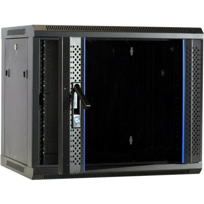 Dsit wandkast ongemonteerd met glazen deur 600x450x500mm (9 HE, 19 Zoll Rack), Serverschrank, Schwarz Dsit wandkast ongemonteerd met glazen deur 600x450x500mm (9 HE, 19 Zoll Rack), Serverschrank, Schwarz