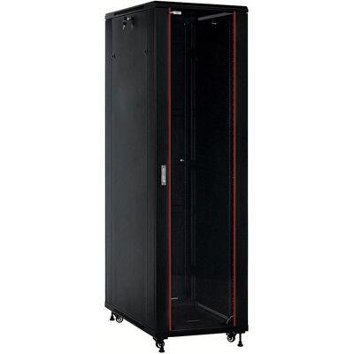 Wp Netwerk kast, 42 U, 60 cm width, 206 cm high, 80 cm deep. (42 HE, 19 Zoll Rack), Serverschrank, Schwarz Wp Netwerk kast, 42 U, 60 cm width, 206 cm high, 80 cm deep. (42 HE, 19 Zoll Rack), Serverschrank, Schwarz