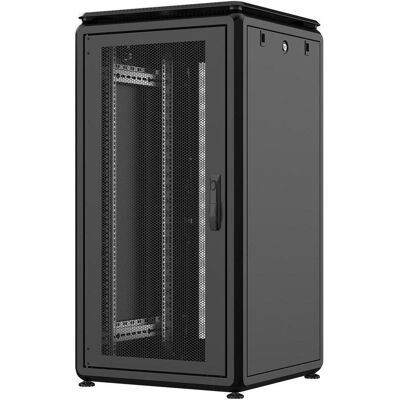 Rockstable 22HE 19 Zoll 600x600x1139mm (BxTxH) Serverschrank Netzwerkschrank perforierte Tür (22 HE, 19 Zoll Rack), Serverschrank, Schwarz Rockstable 22HE 19 Zoll 600x600x1139mm (BxTxH) Serverschrank Netzwerkschrank perforierte Tür (22 HE, 19 Zoll Rack), Serverschrank, Schwarz