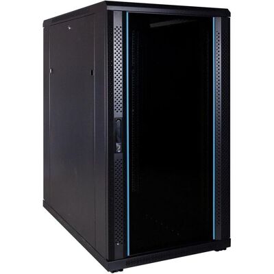 Dsit 22 HE 19” Serverschrank, mit Glastür (BxTxH) 600 x 1000 x 1200mm1 x Fronttür mit 4mm-Sicherheitsglas (22 HE, 19 Zoll Rack), Serverschrank, Schwarz Dsit 22 HE 19” Serverschrank, mit Glastür (BxTxH) 600 x 1000 x 1200mm1 x Fronttür mit 4mm-Sicherheitsglas (22 HE, 19 Zoll Rack), Serverschrank, Schwarz