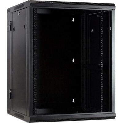 Dsit 18 HE Serverschrank, wendbares Wandgehäuse mit Glastür (BxTxH) 600 x 600 x 900mm (18 HE, 19 Zoll Rack), Serverschrank, Schwarz Dsit 18 HE Serverschrank, wendbares Wandgehäuse mit Glastür (BxTxH) 600 x 600 x 900mm (18 HE, 19 Zoll Rack), Serverschrank, Schwarz