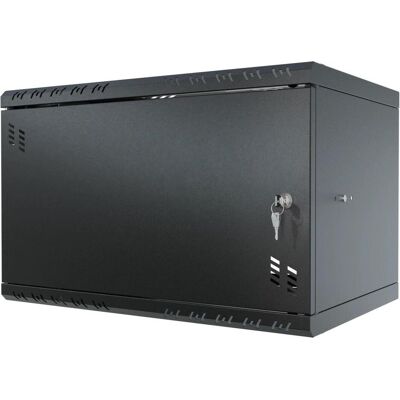 Stalflex Rack Cabinet 19" 6U, 350mm, Metal Door, Black S-RC19-6U-350MB (19 Zoll Rack), Serverschrank, Schwarz Stalflex Rack Cabinet 19" 6U, 350mm, Metal Door, Black S-RC19-6U-350MB (19 Zoll Rack), Serverschrank, Schwarz