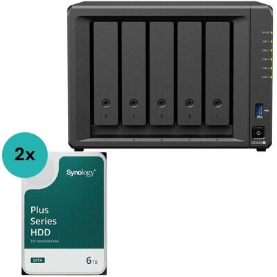 Synology DiskStation DS1525+ 5 Einschübe NAS-Server Leergehäuse (DS1525+) + 2x Plus 3.5... (2 x 6 TB), NAS Synology DiskStation DS1525+ 5 Einschübe NAS-Server Leergehäuse (DS1525+) + 2x Plus 3.5... (2 x 6 TB), NAS