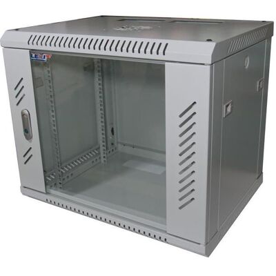 LEXI-Net 19" nástěnný rozvaděč 9U 600x450, nosnost 60 kg, skleněné dveře, rozložený, šedý (9 HE, 19 Zoll Rack), Serverschrank, Grau LEXI-Net 19" nástěnný rozvaděč 9U 600x450, nosnost 60 kg, skleněné dveře, rozložený, šedý (9 HE, 19 Zoll Rack), Serverschrank, Grau