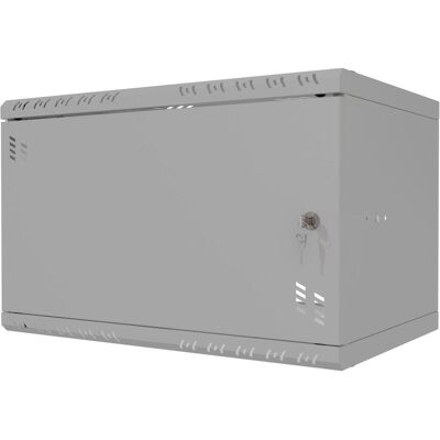 Stalflex Rack Cabinet 19" 6U, 350mm, Metal Door, Grey S-RC19-6U-350MG (6 HE, 19 Zoll Rack), Serverschrank, Grau Stalflex Rack Cabinet 19" 6U, 350mm, Metal Door, Grey S-RC19-6U-350MG (6 HE, 19 Zoll Rack), Serverschrank, Grau
