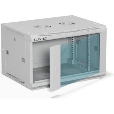 Alantec 19 -Hängeschrank 6U 600 x 450 Farbe grau (6 HE, 19 Zoll Rack), Serverschrank, Grau Alantec 19 -Hängeschrank 6U 600 x 450 Farbe grau (6 HE, 19 Zoll Rack), Serverschrank, Grau
