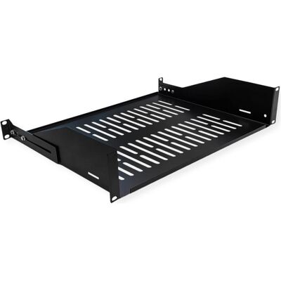 Value 19"-Fachboden 2HE, T: 350 mm, < 25 kg, U-Form, Serverschrank Zubehör, Schwarz Value 19"-Fachboden 2HE, T: 350 mm, < 25 kg, U-Form, Serverschrank Zubehör, Schwarz