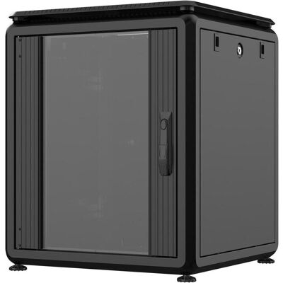 Rockstable 12HE 19 Zoll 600x600x697mm (BxTxH) Serverschrank Netzwerkschrank Glastür - Premium Line (12 HE, 19 Zoll Rack), Serverschrank, Schwarz Rockstable 12HE 19 Zoll 600x600x697mm (BxTxH) Serverschrank Netzwerkschrank Glastür - Premium Line (12 HE, 19 Zoll Rack), Serverschrank, Schwarz