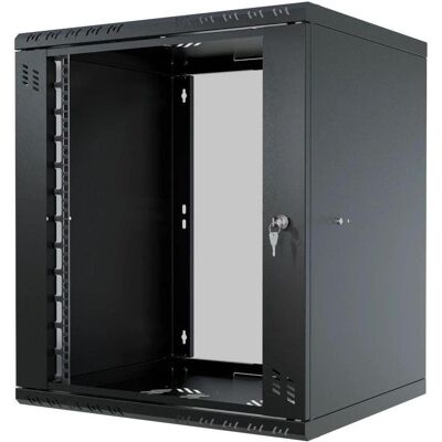 Stalflex Rack Cabinet 19" 12U, 450mm, Glass Door, Black S-RC19-12U-450GB (19 Zoll Rack), Serverschrank, Schwarz Stalflex Rack Cabinet 19" 12U, 450mm, Glass Door, Black S-RC19-12U-450GB (19 Zoll Rack), Serverschrank, Schwarz