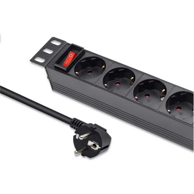 Qoltec Steckdosenleiste für RACK 10 1U, 16A, PDU, 4xSCHUKO, 1.8m, USV Zubehör Qoltec Steckdosenleiste für RACK 10 1U, 16A, PDU, 4xSCHUKO, 1.8m, USV Zubehör