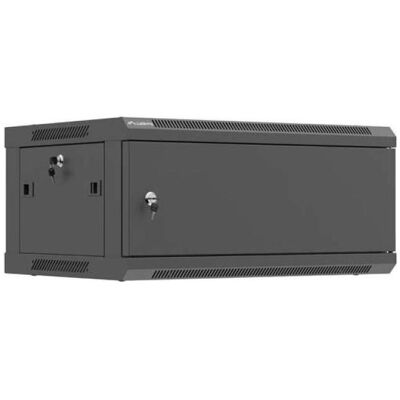 Lanberg 19" 4U 600x450 Wandgehäuse Metalltür (FlatPack) sw (4 HE, 19 Zoll Rack), Serverschrank, Schwarz Lanberg 19" 4U 600x450 Wandgehäuse Metalltür (FlatPack) sw (4 HE, 19 Zoll Rack), Serverschrank, Schwarz