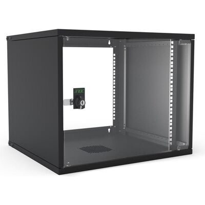 Enoc Economy Wandschrank 9HE W3 9-5-S (9 HE, 19 Zoll Rack), Serverschrank, Schwarz Enoc Economy Wandschrank 9HE W3 9-5-S (9 HE, 19 Zoll Rack), Serverschrank, Schwarz