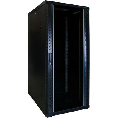 Dsit 27 HE 19” Serverschrank, mit Glastür (BxTxH) 600 x 800 x 1400mm (27 HE, 19 Zoll Rack), Serverschrank, Schwarz Dsit 27 HE 19” Serverschrank, mit Glastür (BxTxH) 600 x 800 x 1400mm (27 HE, 19 Zoll Rack), Serverschrank, Schwarz