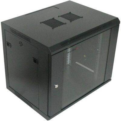 XtendLan 19" nástěnný rozvaděč 12U 600x600, nosnost 60 kg, skleněné dveře, rozložený, černý (12 HE, 19 Zoll Rack), Serverschrank, Schwarz XtendLan 19" nástěnný rozvaděč 12U 600x600, nosnost 60 kg, skleněné dveře, rozložený, černý (12 HE, 19 Zoll Rack), Serverschrank, Schwarz
