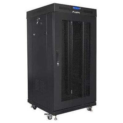 Lanberg Free-standing cabinet 19 inches 22U perforated doors LCD (Flat pack) V2 black (22 HE, 19 Zoll Rack), Serverschrank, Schwarz Lanberg Free-standing cabinet 19 inches 22U perforated doors LCD (Flat pack) V2 black (22 HE, 19 Zoll Rack), Serverschrank, Schwarz