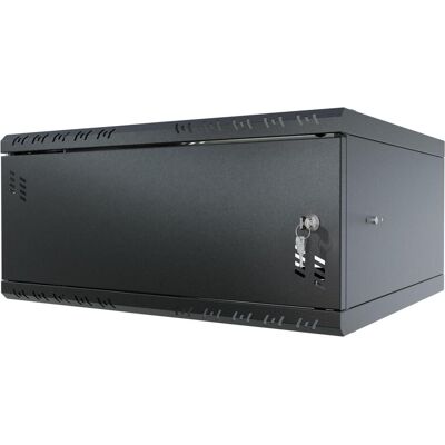 Stalflex Rack Cabinet 19" 4U, 450mm, Metal Door, Black S-RC19-4U-450MB (4 HE, 19 Zoll Rack), Serverschrank, Schwarz Stalflex Rack Cabinet 19" 4U, 450mm, Metal Door, Black S-RC19-4U-450MB (4 HE, 19 Zoll Rack), Serverschrank, Schwarz