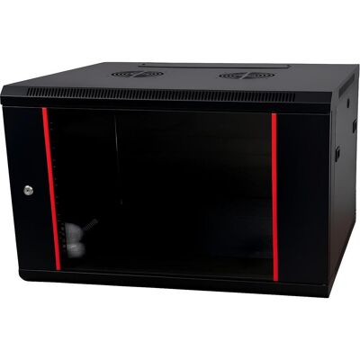 Danicom Baseline 4U Wandschrank mit Glastür 600x600x280mm (BxTxH) (4 HE, 19 Zoll Rack), Serverschrank, Schwarz Danicom Baseline 4U Wandschrank mit Glastür 600x600x280mm (BxTxH) (4 HE, 19 Zoll Rack), Serverschrank, Schwarz