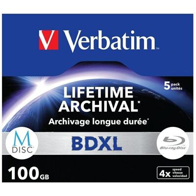 Verbatim Płyta BD-XL M-Disc 100GB 4X 5szt 43849 (5x), Optischer Datenträger Verbatim Płyta BD-XL M-Disc 100GB 4X 5szt 43849 (5x), Optischer Datenträger