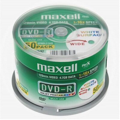 Maxell DVD-R 4,7 GB 50 Stück (50x), Optischer Datenträger Maxell DVD-R 4,7 GB 50 Stück (50x), Optischer Datenträger