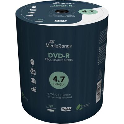 MediaRange DVD-R Medien 4.7GB,16x,100er Sp (100x), Optischer Datenträger MediaRange DVD-R Medien 4.7GB,16x,100er Sp (100x), Optischer Datenträger